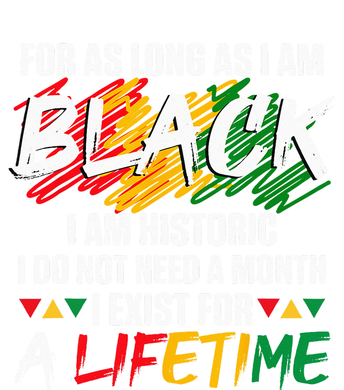 Black History Month For As Long As I Am Black I Am Historic Youth Performance Sprint T-Shirt