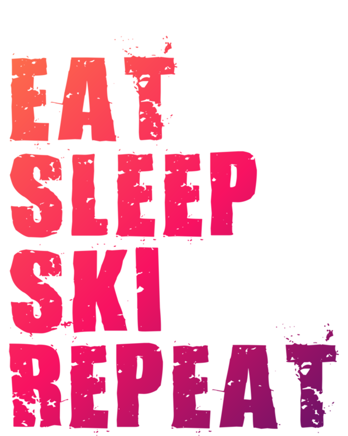 Eat Sleep Ski Repeat Motivational Gift Ace058c Meaningful Gift V-Neck T-Shirt