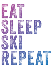 Eat Sleep Ski Repeat Skiing Skier Funny Vintage Distressed Gift Short Acrylic Beanie