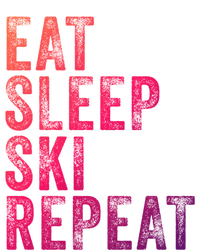 Eat Sleep Ski Repeat Skiing Skier Funny Vintage Distressed Gift Women's Racerback Tank