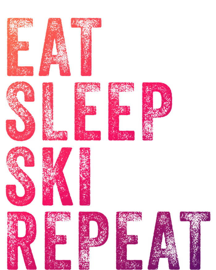 Eat Sleep Ski Repeat Skiing Skier Funny Vintage Distressed Gift Women's Racerback Tank