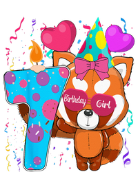 Red Panda 7th Birthday Im 7 Years Old Birthday Party Performance Fleece Hoodie