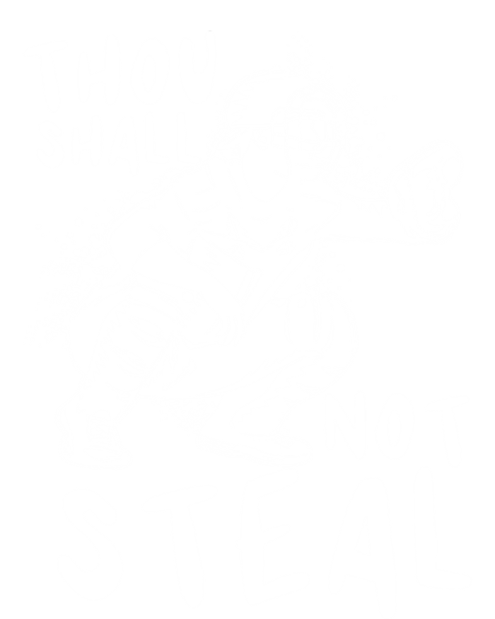 Thou Shall Not Steal Softball Catcher Gift Full-Length Apron With Pockets