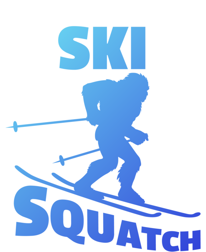 Funny Ski Squatch Downhill Skier Skiing Bigfoot Sasquatch Funny Gift T-Shirt