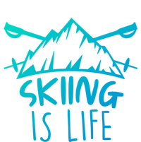 Funny Skiing Is Life Ski Instructor Skiing Meaningful Gift Sustainable Knit Beanie