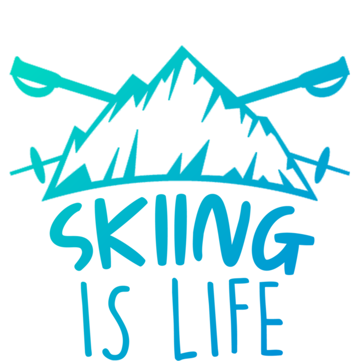 Funny Skiing Is Life Ski Instructor Skiing Meaningful Gift Sustainable Knit Beanie