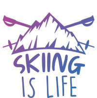 Funny Skiing Is Life Ski Instructor Skiing Meaningful Gift Full-Length Apron With Pockets