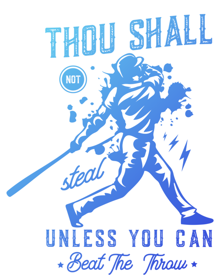 Thou Shall Not Steal Unless You Can Beat The Throw Baseball Gift Women's Flannel Pajama Set