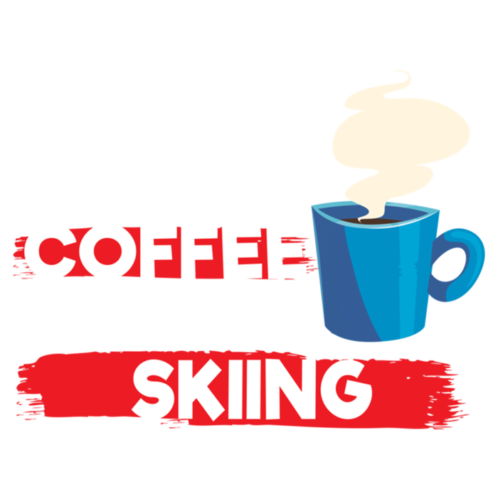 Funny Skiing Skier Saying But First Coffee Phrase Gift Kids Hoodie