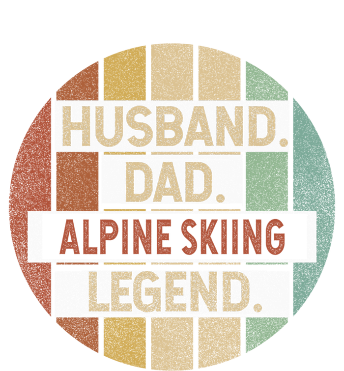 Husband Dad Alpine Skiing Legend Vintage Great Gift Striped Beanie with Solid Band