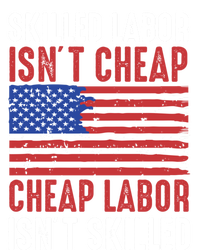 American Flag Skilled Labor Isnt Cheap Labor Day Gift Women's V-Neck T-Shirt