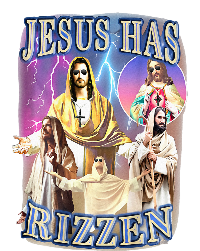 Jesus Has Rizzen Garment-Dyed Sweatshirt