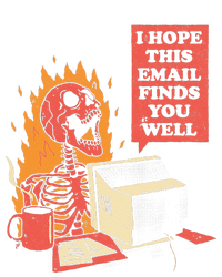 I Hope This Email Finds You Well Funny Skeleton Striped Beanie with Solid Band