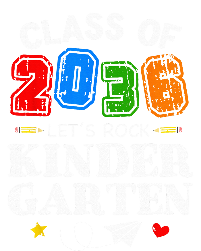 Class Of 2036 Lets Rock Kindergarten Back To School Women's Racerback Tank