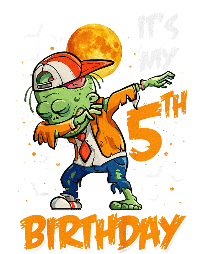 Funny Its My 5th Birthday Dabbing Zombie Halloween Costume T-Shirt