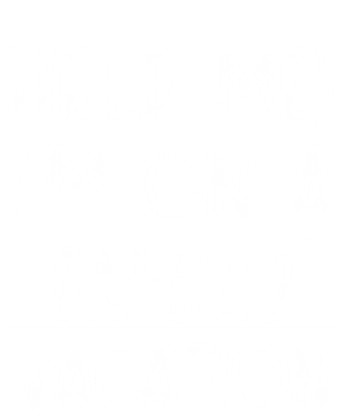 Help Me! Im On A Family Vacation Family Celebration Gift Stripe Pom Pom Beanie