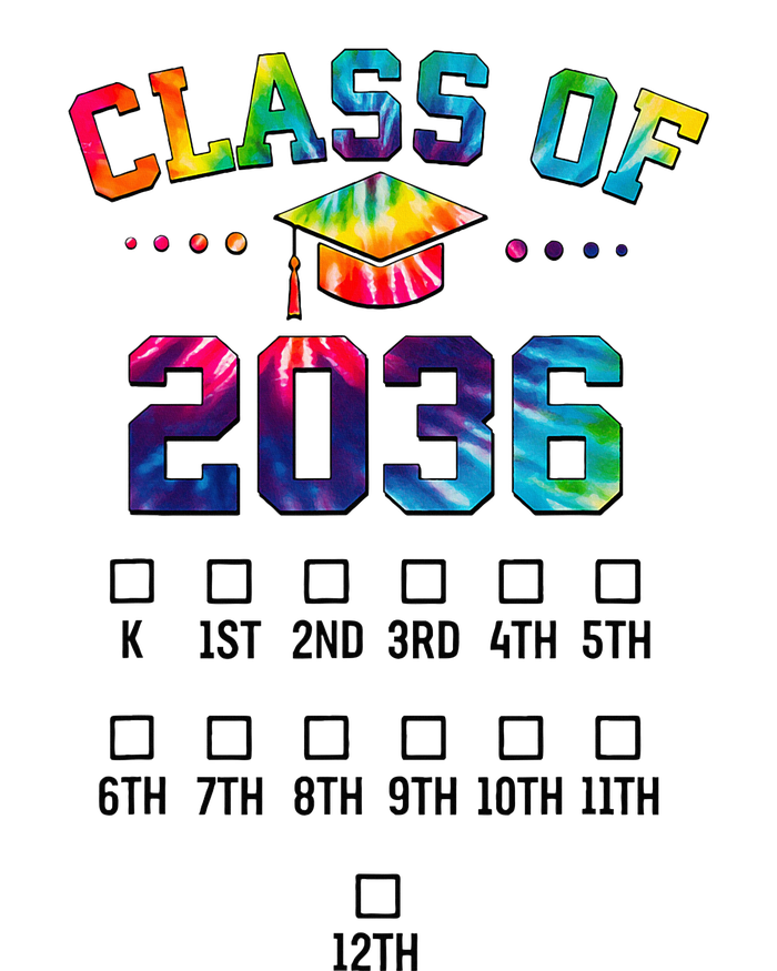 Class of 2036 Grow With Me With Space For Checkmarks T-Shirt