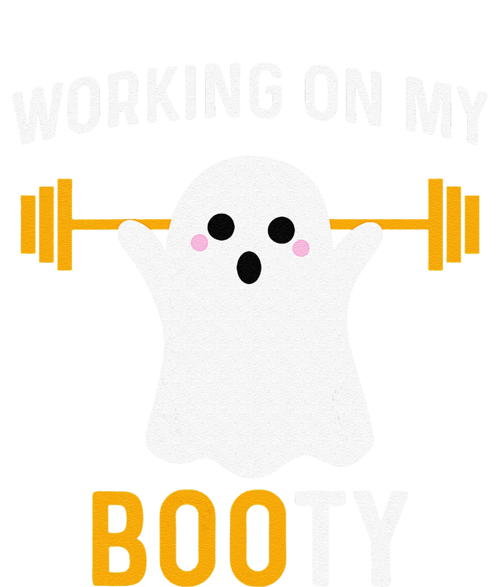 Funny Working On My Booty Funny Halloween Workout Gym Squat T-Shirt