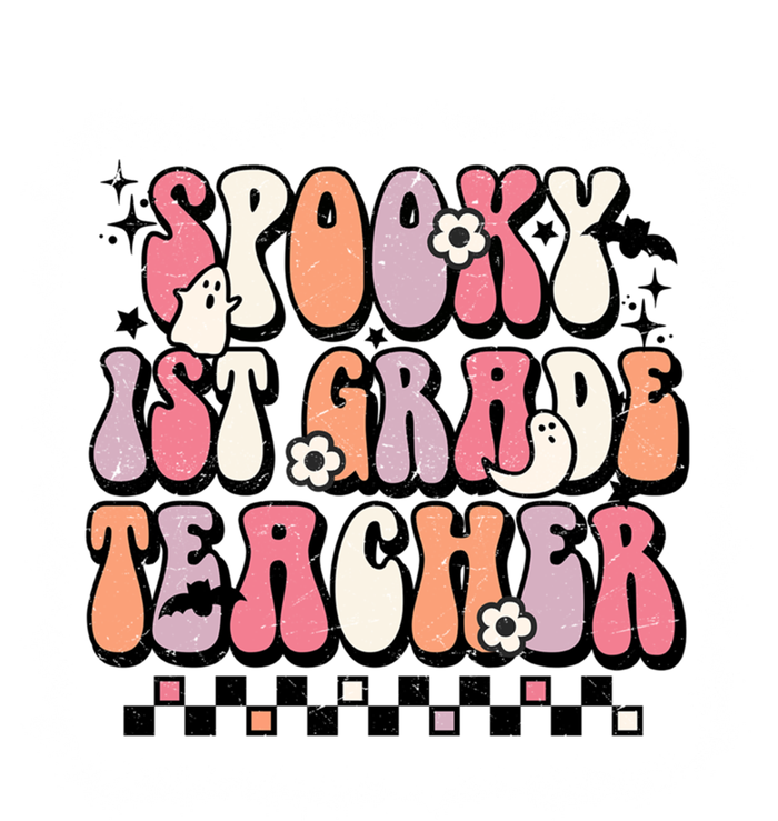 Retro One Spooky 1St Grade Teacher Halloween First Grade Gift T-Shirt