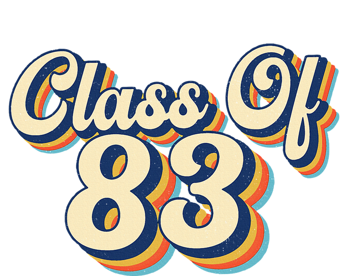 Class Of 83 1983 Graduation High School Reunion Vintage Ladies Long Sleeve Shirt