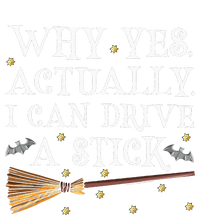 Why Yes Actually I Can Drive A Stick Halloween Witch Women's V-Neck T-Shirt