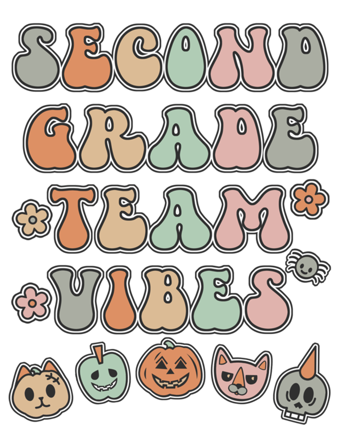 Second Grade Team Vibes Teacher Student Halloween Vintage Meaningful Gift Ladies Long Sleeve Shirt