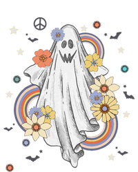 Groovy Vintage Floral Ghost Hippie Halloween Spooky Season T-Shirt