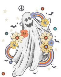 Groovy Vintage Floral Ghost Hippie Spooky Halloween T-Shirt