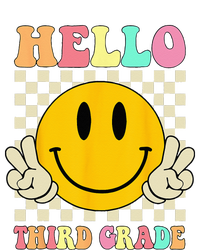 Hello Third Grade Hippie Smile Face 3rd Grade Back To School T-Shirt