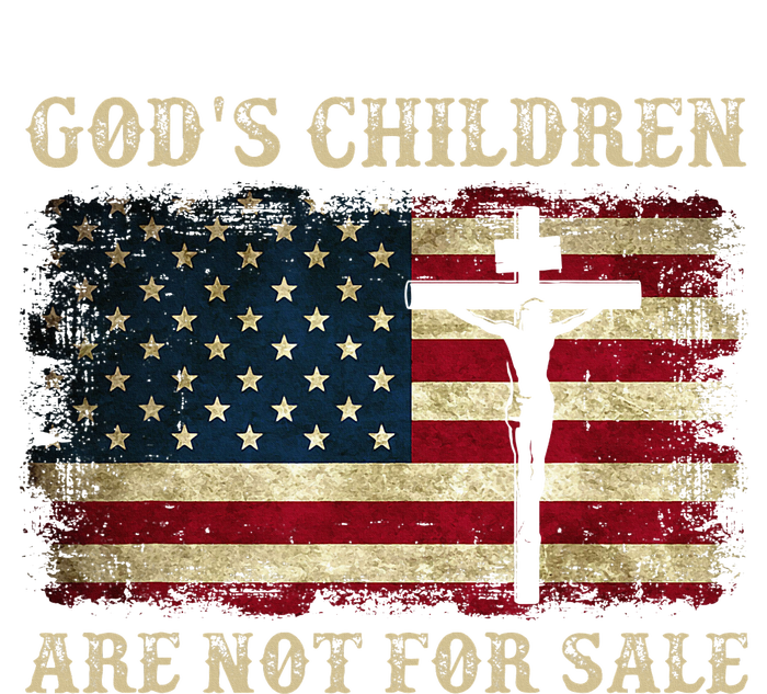 Gods Children Are Not For Sale American Flag Cross Christian T-Shirt