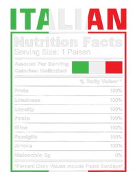 Italian Nutrition Facts Italiano Italy Pride Italian Flag Softstyle Adult Sport Polo