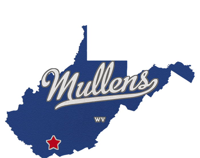 Mullens West Virginia WV Map T-Shirt