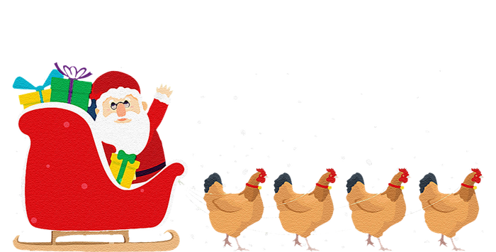 Chicken Santa Christmas Sleigh Funny Chicken Xmas T-Shirt