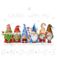 Chillin With My Gnomies Funny Gnome Christmas Pamajas Family T-Shirt