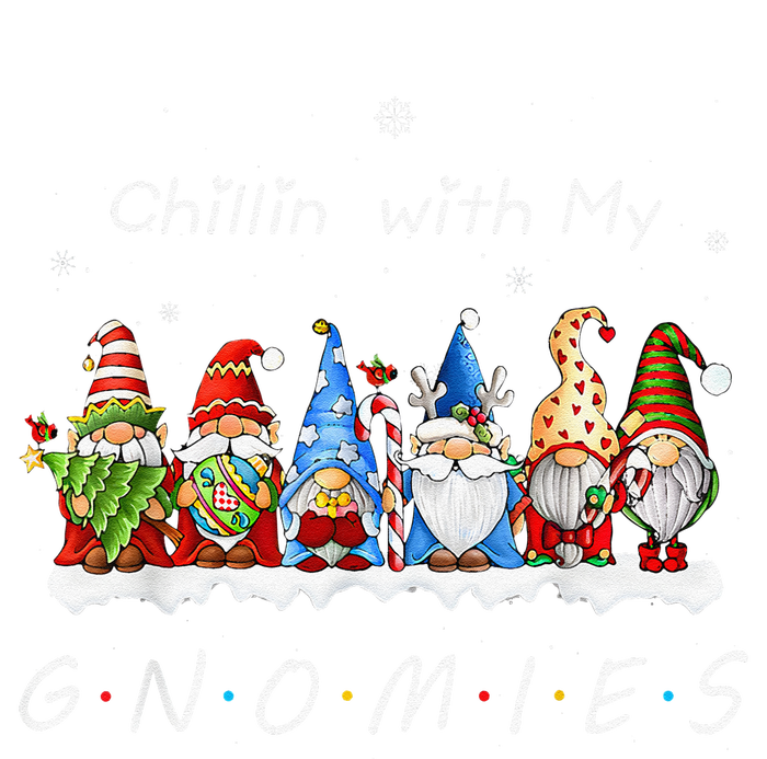 Chillin With My Gnomies Funny Gnome Christmas Pamajas Family T-Shirt