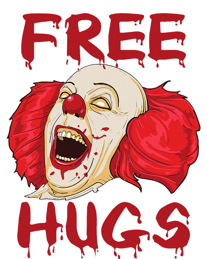 Free Hugs Halloween Evil Killer Scary Clown Horror Gift Kids Long Sleeve Shirt