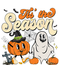 Groovy Tis The Season Pumpkin Floral Ghost Hippie Halloween Toddler Long Sleeve Shirt