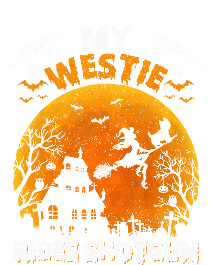 My Westie Ride Shotgun Funny Westie Dog Halloween Cooling Performance Crew T-Shirt