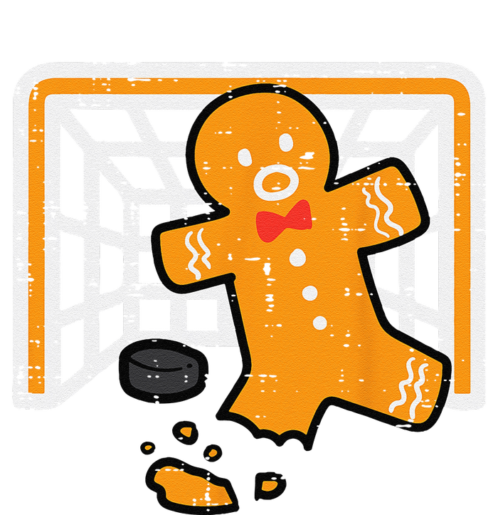 Christmas Gingerbread Hockey Goalkeeper Funny Xmas Goalie T-Shirt