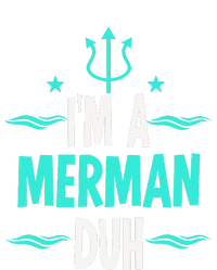 Im A Merman Duh Halloween Costume Women's Tri-Blend 3/4-Sleeve Raglan Shirt