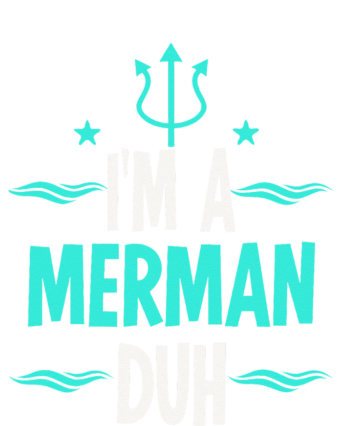 Im A Merman Duh Halloween Costume Women's Tri-Blend 3/4-Sleeve Raglan Shirt