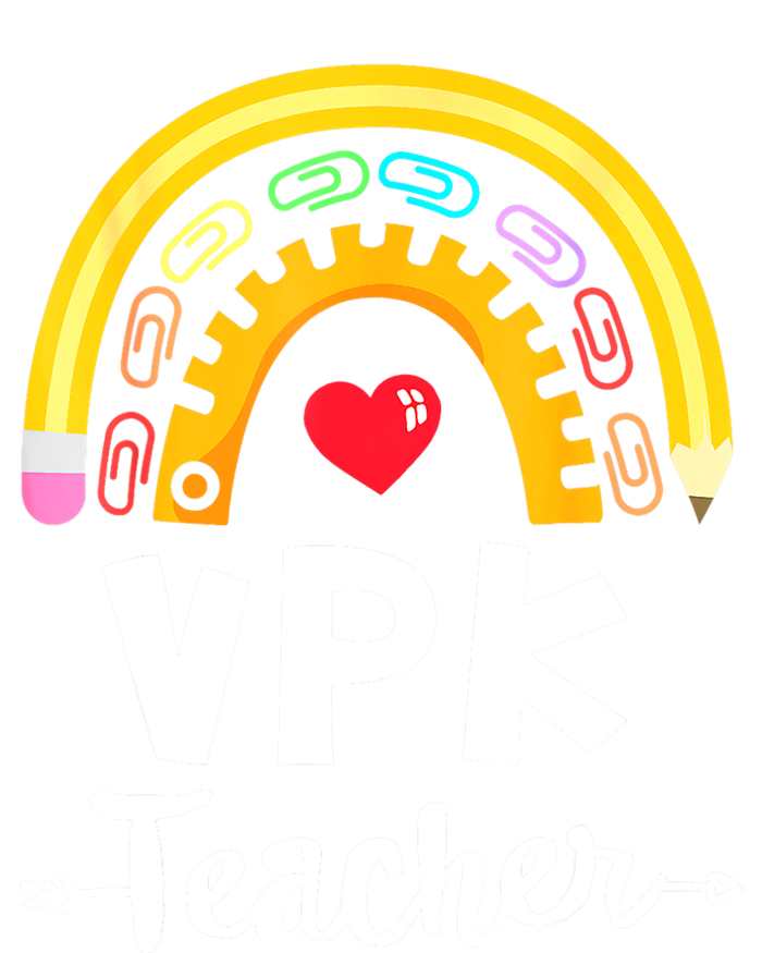 VPK Crew Teacher Back To School Teacher Rainbow Pencil Canvas