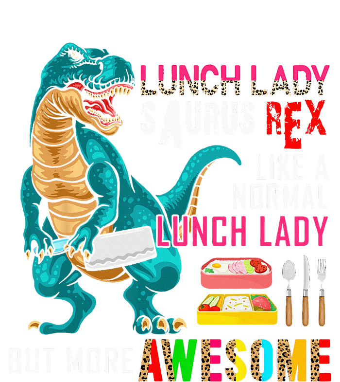 Lunch Lady Saurus Rex Only More Awesome Funny Lunch Lady Short Acrylic Beanie