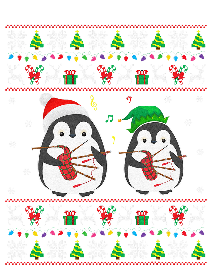 Bagpipes Ugly Christmas Funny Elf Santa Penguin Matching Softstyle Adult Sport Polo