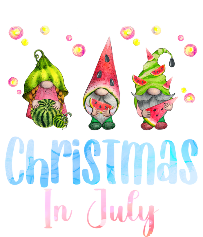 Funny Gnomes Christmas In July Watermelon Christmas In July Cool Gift Kids Tie-Dye T-Shirt