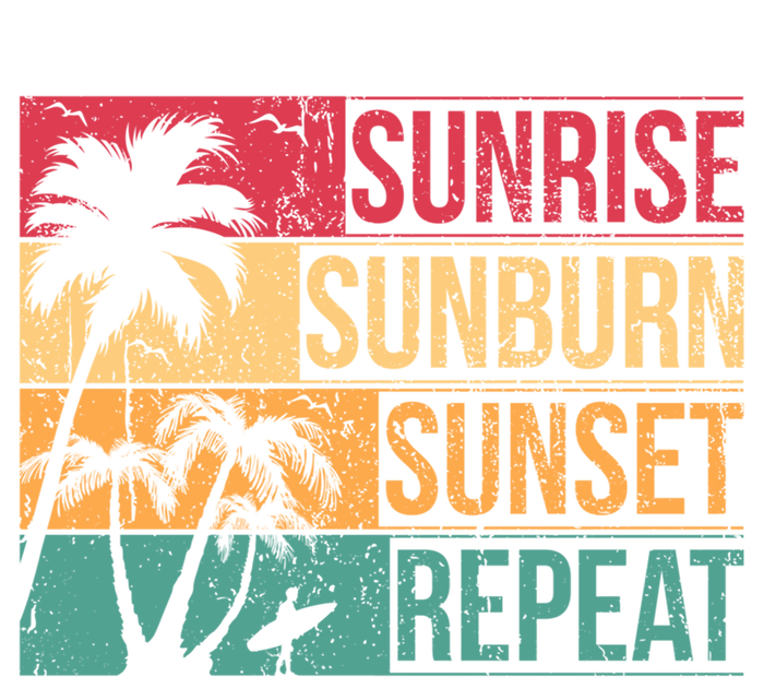 Summer Beach Vacation And Sunrise Sunburn Sunset Repeat Gift T-Shirt