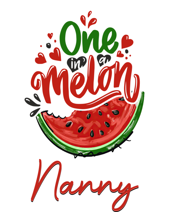 Funny One In A Melon Nanny Matching Group Gift Women's Long Sleeve Flannel Pajama Set 