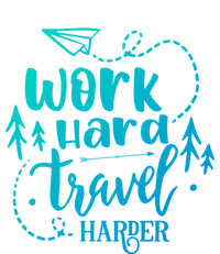 Work Hard Travel Harder Funny Quote Gift 16 in Basic Backpack