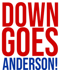 Down Goes Anderson Cleveland Vs Chicago Fight Baseball T-Shirt