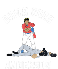 FUNNY BASEBALL DOWN GOES ANDERSON Metallic Star Ornament